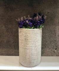 Keraamiline lillepott Etno, ümmargune, hall, 15 x 20(H) cm hind ja info | Dekoratiivsed lillepotid | kaup24.ee