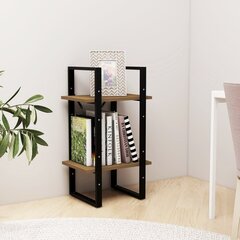 2-korruseline raamaturiiul vidaXL, 40 x 30 x 70 cm, pruun, männipuit hind ja info | Riiulid | kaup24.ee