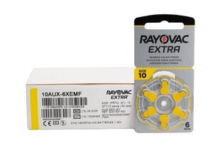 Элементы Rayovac Extra PR70 10 для слуховых аппаратов, 60 шт. цена и информация | Батарейки | kaup24.ee