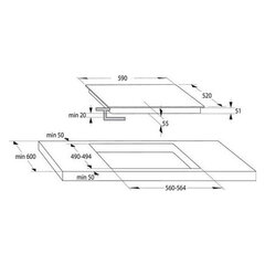 Индукционная Панель Hisense I6337C 60 cm (3 Плиты) цена и информация | Варочные поверхности | kaup24.ee