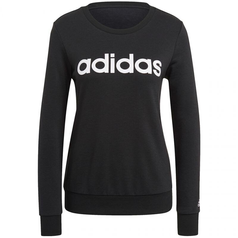 Naiste dressipluus Adidas Essentials Linear Sweatshirt W GL0718, must цена и информация | Naiste pusad | kaup24.ee