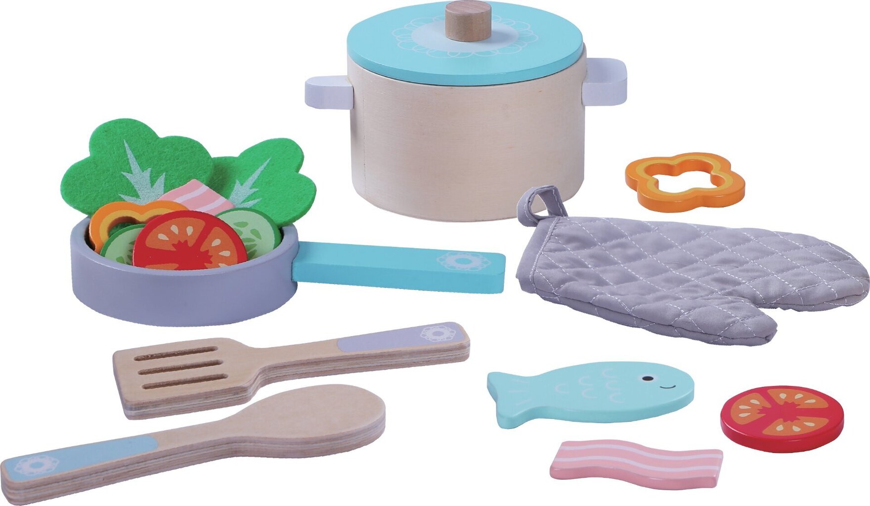 Gerardo's Toys Puidust söögitegemise komplekt hind ja info | Tüdrukute mänguasjad | kaup24.ee