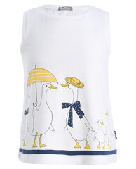 Белая майка с принтом для девочек «Gulliver» цена и информация | Рубашки для девочек | kaup24.ee
