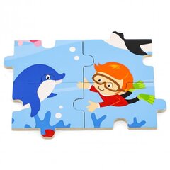 Деревянная головоломка Океан Viga, 16 деталей цена и информация | Пазлы | kaup24.ee
