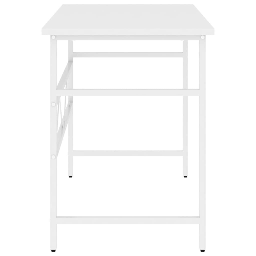 Arvutilaud vidaXL, valge, 105 x 55 x 72 cm, MDF ja metall hind ja info | Arvutilauad, kirjutuslauad | kaup24.ee