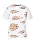 Poiste T-särk kaunistusega „Võõrad kalad“ Gulliver, valge, 104*56*51 cm hind ja info | Poiste särgid | kaup24.ee