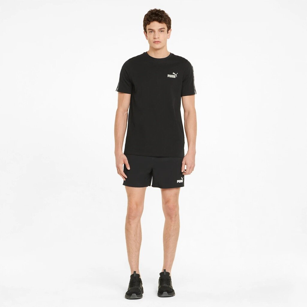 Meeste lühikeste varrukatega T-särk Puma Essentials+ Tape, Must S6436238 цена и информация | Meeste spordiriided | kaup24.ee