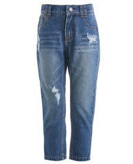 Голубые джинсы с потертостями для мальчиков «Gulliver» цена и информация | Штаны для мальчика Nini | kaup24.ee