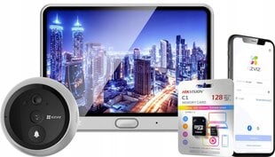 Nutikas uksekell kaamera ja LCD-ekraaniga цена и информация | Домофоны | kaup24.ee
