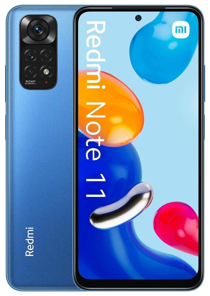 Xiaomi Redmi Note 11 Dual SIM 4/128GB,MZB0AO3EU Twilight Blue hind ja info | Telefonid | kaup24.ee