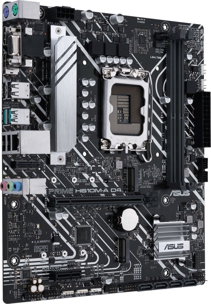 Mainboard|ASUS|Intel H610|LGA1700|MicroATX|Memory DDR4|Memory slots 2|1xPCI-Express 3.0 1x|1xPCI-Express 4.0 16x|2xM.2|1x15pin D-sub|1xHDMI|1xDisplayP hind ja info | Emaplaadid | kaup24.ee