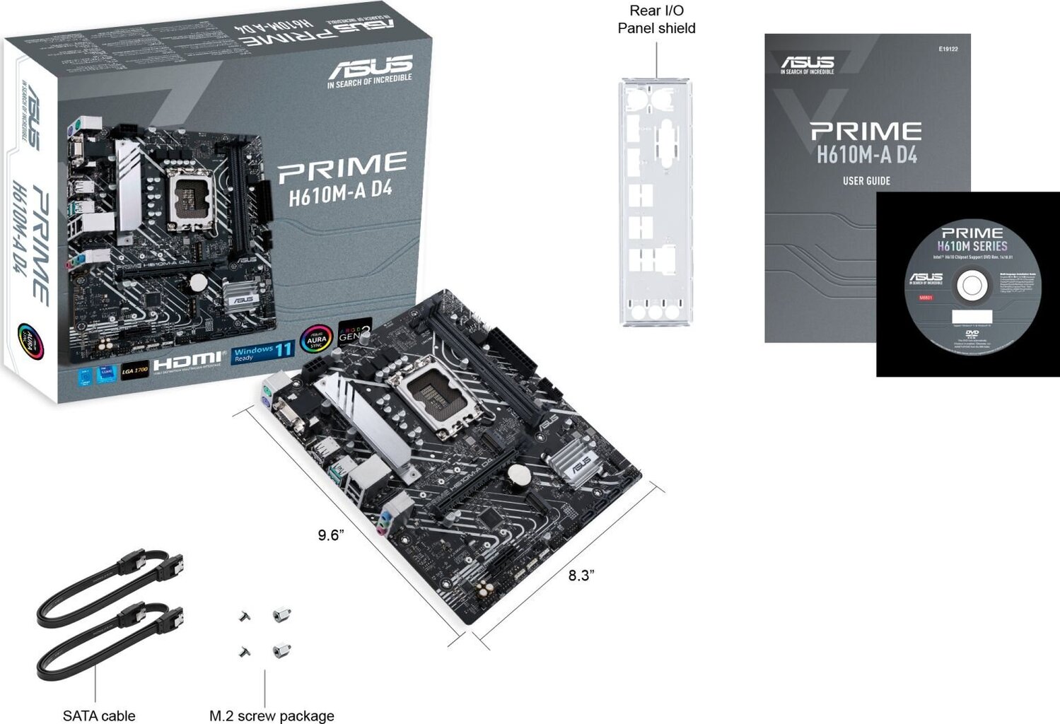 Mainboard|ASUS|Intel H610|LGA1700|MicroATX|Memory DDR4|Memory slots 2|1xPCI-Express 3.0 1x|1xPCI-Express 4.0 16x|2xM.2|1x15pin D-sub|1xHDMI|1xDisplayP hind ja info | Emaplaadid | kaup24.ee