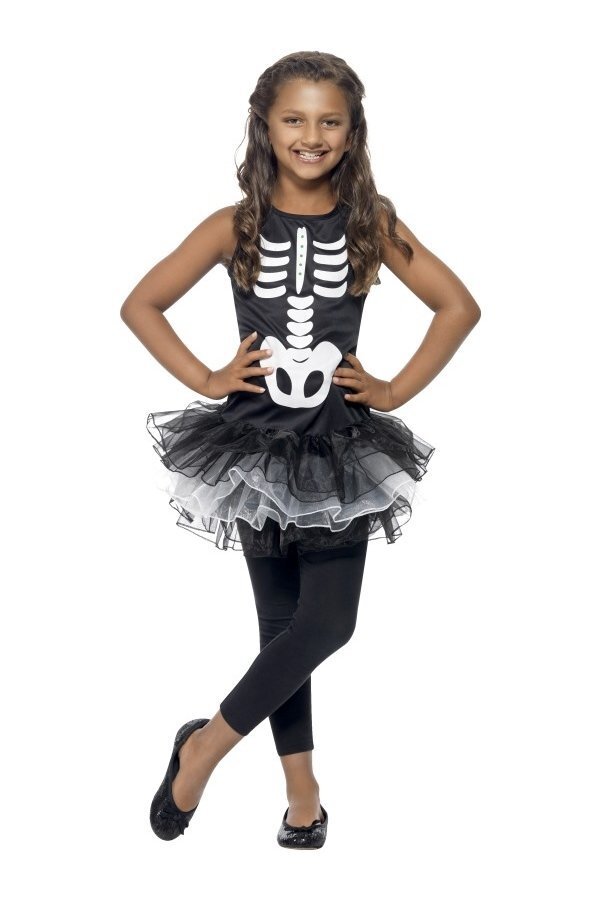 Skeleti kleit lastele hind ja info | Karnevali kostüümid | kaup24.ee