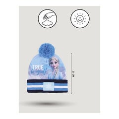 Шапка с перчатками Frozen, синий цвет цена и информация | Шапки, перчатки, шарфы для девочек | kaup24.ee