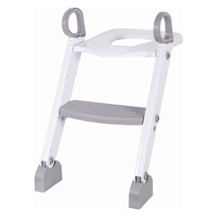 Удобный инструмент для приучения ребенка к походу на унитаз FreeON baby potty with ladder, white/grey цена и информация | Детские горшки | kaup24.ee