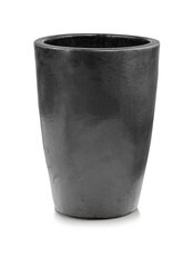 Керамический вазон Glazed, круглый, графит, 34 x 44(В) см цена и информация | Вазоны | kaup24.ee
