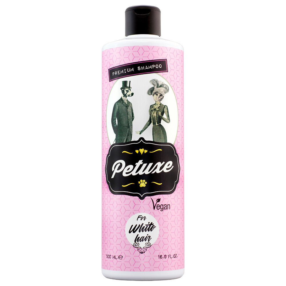 Petuxe šampoon valge kasuka jaoks For White Coat, 500 l hind ja info | Karvahooldustooted loomadele | kaup24.ee