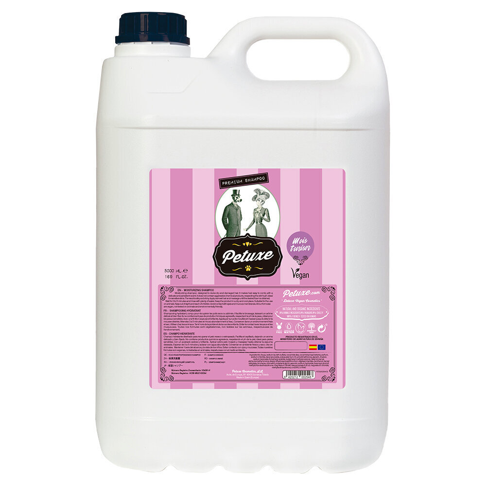 Petuxe niisutav šampoon pikakarvalistele Moisturiser, 5 l hind ja info | Karvahooldustooted loomadele | kaup24.ee