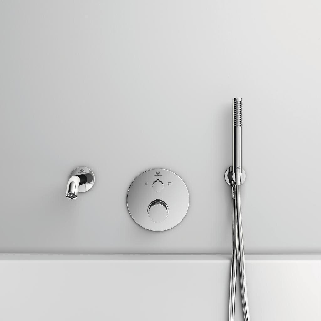 Luxe Brushed Stainless Thermostatic Shower