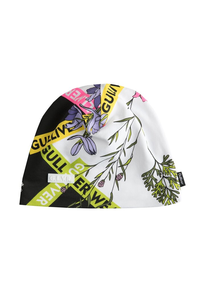 Tüdrukute puuvillane müts trükiga Gulliver, 50 cm цена и информация | Tüdrukute mütsid, sallid, kindad | kaup24.ee