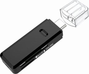 Platinet кардридер  microSD/SD USB-C (45282) цена и информация | Адаптеры и USB-hub | kaup24.ee