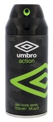 UMBRO Action deodorant meestele 150 ml hind ja info | Lõhnastatud kosmeetika meestele | kaup24.ee