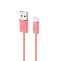 Usamsi U-GEE universaalne C-tüüpi silikoonist USB-andme- ja laadimiskaabel 1 m punane hind ja info | Mobiiltelefonide kaablid | kaup24.ee