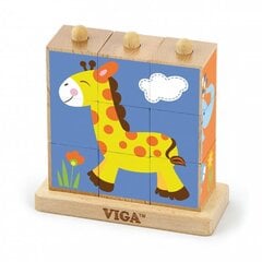 Развивающая игра-головоломка из кубиков Viga цена и информация | Развивающие игрушки | kaup24.ee