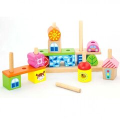 Värvilised puidust klotsid 26 tk Viga цена и информация | Игрушки для малышей | kaup24.ee