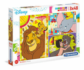 Pusle Clementoni: 3 x 48 tk - Super Disney Classic hind ja info | Pusled | kaup24.ee