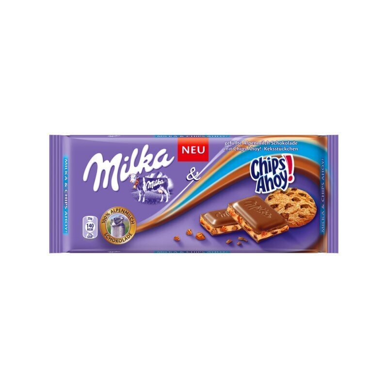 Milka piimashokolaad Chips Ahoi 100g цена и информация | Maiustused | kaup24.ee