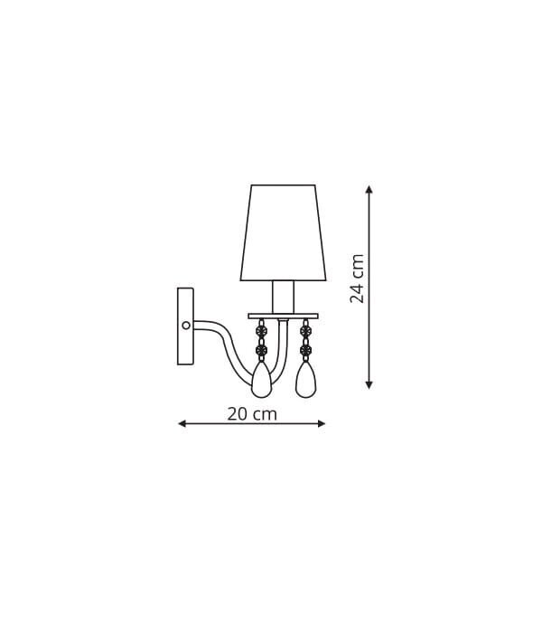 Seinalamp Light Prestige Mona, must hind ja info | Seinavalgustid | kaup24.ee