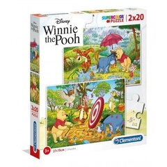 Clementoni pusle Winnie the Pooh 2 x 20 tk hind ja info | Pusled | kaup24.ee