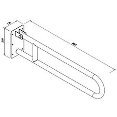 Kokkupandav käsipuu, FANECO invaliididele 800mm цена и информация | Оборудование для людей с особыми потребностями | kaup24.ee