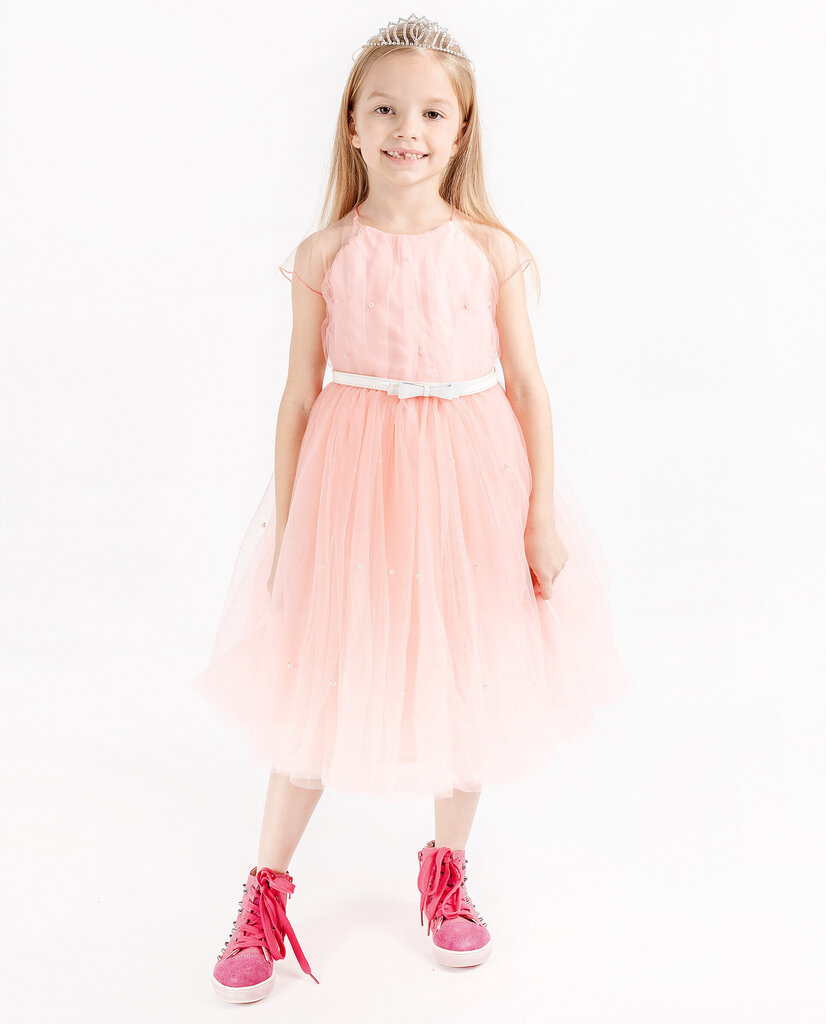 Tüdrukute kleit võrguga Gulliver, roosa hind ja info | Tüdrukute kleidid | kaup24.ee