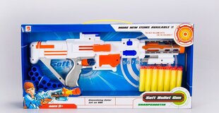 Игрушечный пистолет Soft Gun с патронами цена и информация | Развивающий мелкую моторику - кинетический песок KeyCraft NV215 (80 г) детям от 3+ лет, бежевый | kaup24.ee