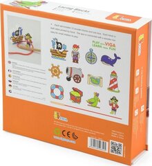 Viga Niidiga ühendatud puuklotsid цена и информация | Развивающие игрушки | kaup24.ee