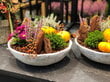 Keraamiline lillepott ETNO, ümmargune, hall, 40 x 12(K) cm цена и информация | Dekoratiivsed lillepotid | kaup24.ee