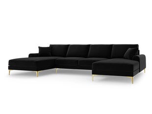 Pehme nurgadiivan Mazzini Sofas Madara 6S, must/kuldne värv цена и информация | Угловые диваны | kaup24.ee