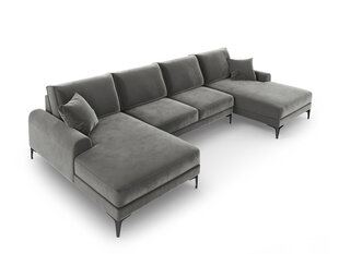 Pehme nurgadiivan Mazzini Sofas Madara 6S, hall/must цена и информация | Угловые диваны | kaup24.ee