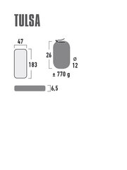 Матрас Tulsa 183x47x6,5 см, темно-серый, ТМ High Peak цена и информация | Надувные матрасы и мебель | kaup24.ee