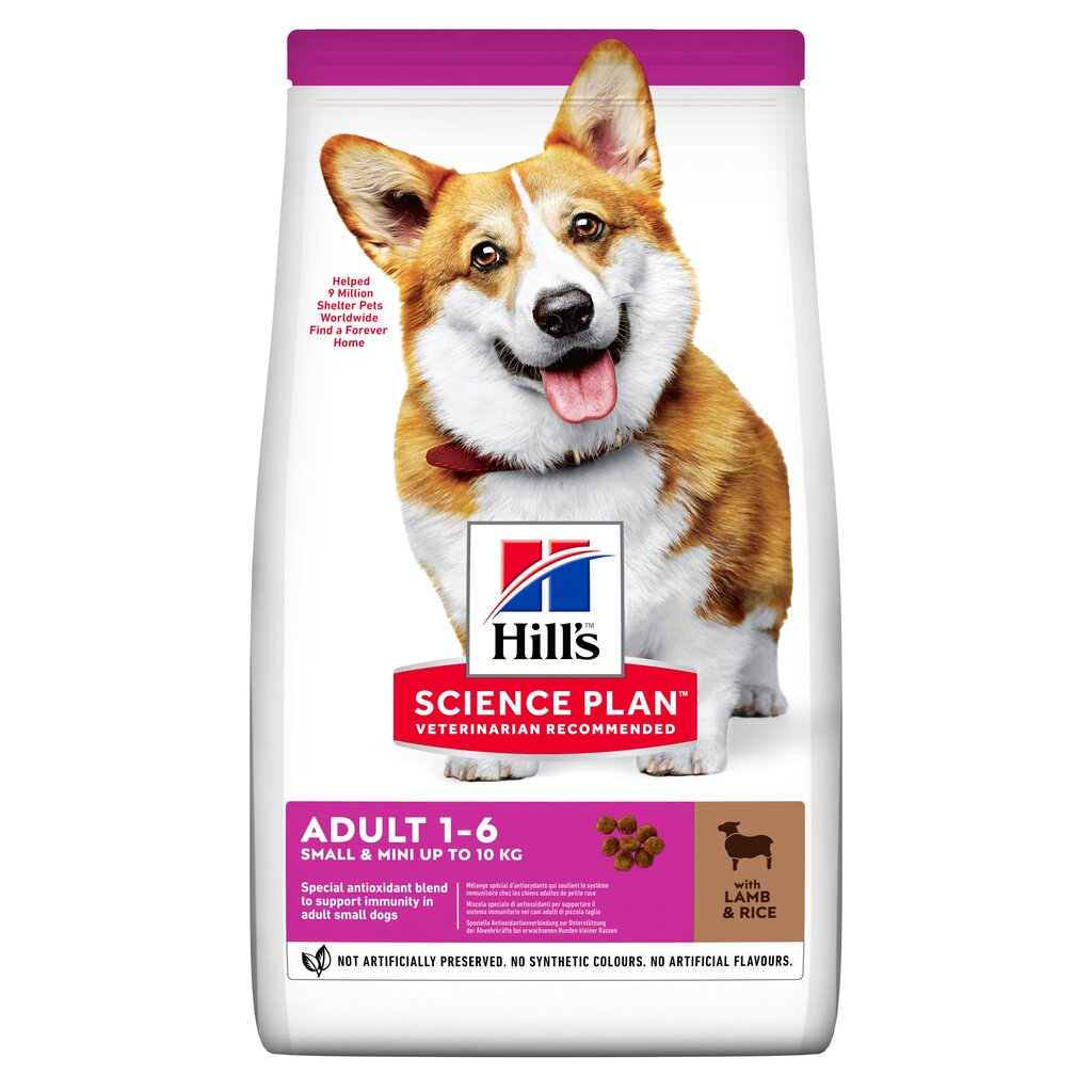 Hill's Science Plan Small & Mini Adult koeratoit lambaliha ja riisiga, 6 kg цена и информация | Kuivtoit koertele | kaup24.ee