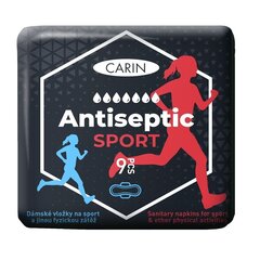 Hügieenisidemed Carin Antiseptic Sport, 9 tk. hind ja info | Tampoonid, hügieenisidemed, menstruaalanumad | kaup24.ee