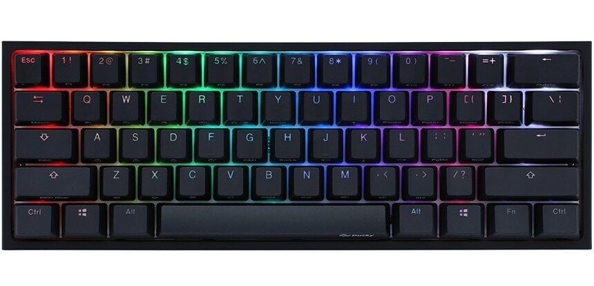 Ducky ONE 2 Mini RGB US Speed Silver Switch hind ja info | Klaviatuurid | kaup24.ee