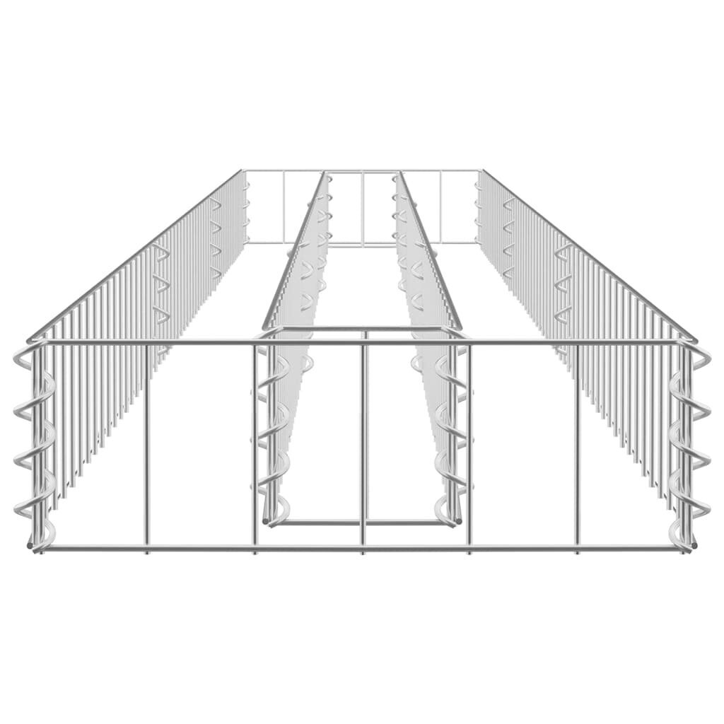 vidaXL gabioon-taimelava, tsingitud teras, 270 x 30 x 10 cm hind ja info | Istutus- ja turbapotid | kaup24.ee