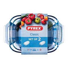 Ahjunõude komplekt Pyrex Classic, Läbipaistev, Borosilikaatklaas (2 tk) цена и информация | Формы, посуда для выпечки | kaup24.ee