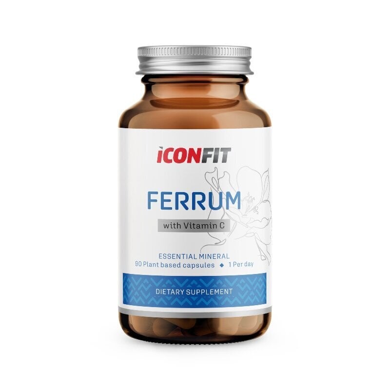 Iconfit Ferrum with Vitamin C Raud + C-vitamiin 90 kapslit hind ja info | Vitamiinid, toidulisandid, immuunsuse preparaadid | kaup24.ee
