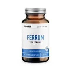 Iconfit Ferrum with Vitamin C Raud + C-vitamiin 90 kapslit цена и информация | Витамины, пищевые добавки, препараты для иммунитета | kaup24.ee