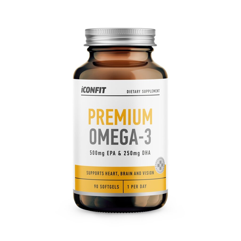 Iconfit Omega 3 High Strength 1000mg 90 kapslit цена и информация | Vitamiinid, toidulisandid, immuunsuse preparaadid | kaup24.ee