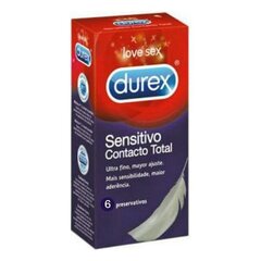 Презервативы Durex Sensitivo Contacto Total Ø 5,2 cм (6 шт) цена и информация | Презервативы | kaup24.ee